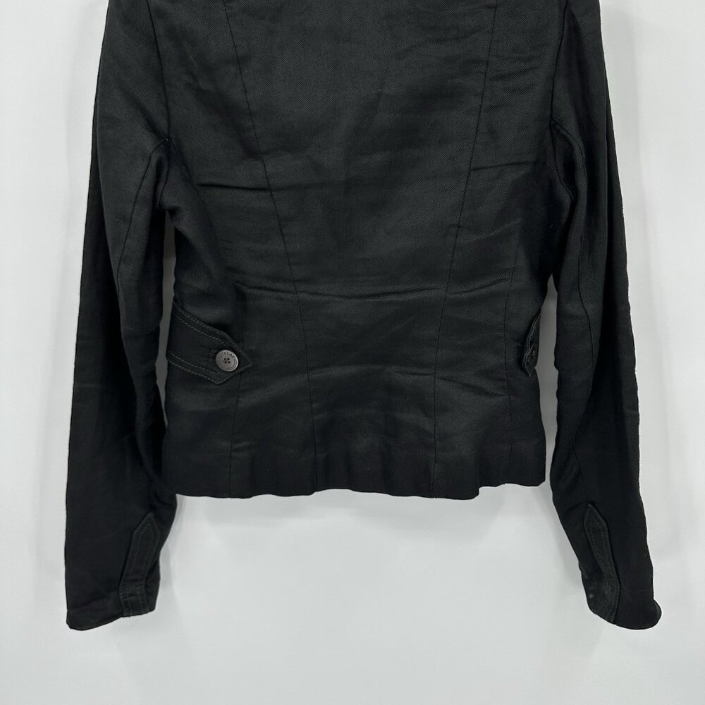COTELAC jacket blazer black XS 1 100% bamboo two button lightweight casual - Picture 9 of 12